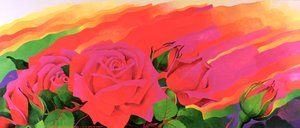 光の祭典の薔薇、1995（キャンバスにアクリル） 作： Myung Bo Sim